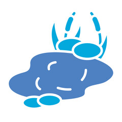 Pond Glyph Two Color Icon