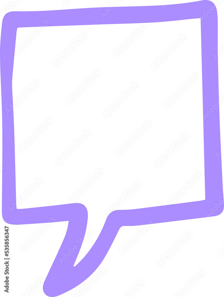 Poster colorful outline stroke bubble speech shape. balloon text isolated in transparent background.