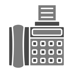 Fax Greyscale Glyph Icon