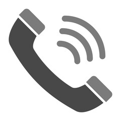 Phone Ringing Greyscale Glyph Icon