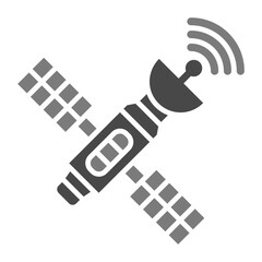 Satellite Greyscale Glyph Icon