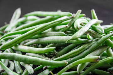 Green beans closeup view