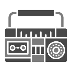 Radio Greyscale Glyph Icon