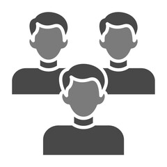 Team Greyscale Glyph Icon