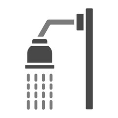 Shower Greyscale Glyph Icon