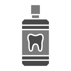 Mouthwash Greyscale Glyph Icon