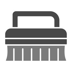 Cleaning Brush Greyscale Glyph Icon