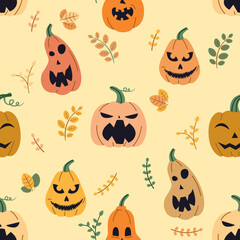 Background with pumpkins for Halloween