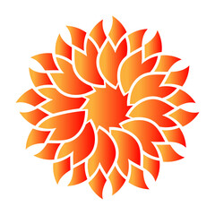 abstract orange flower