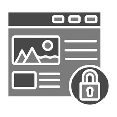 Web Security Greyscale Glyph Icon