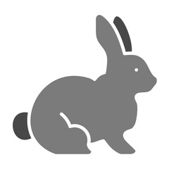 Rabbit Greyscale Glyph Icon