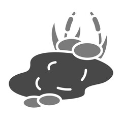 Pond Greyscale Glyph Icon