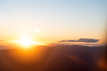 Beautiful sunset over the mountain