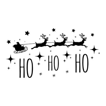 ho ho ho, christmas greeting graphic design