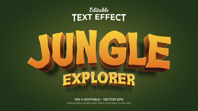 Jungle Explorer Text Effects