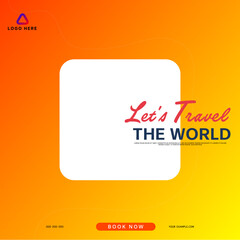 Obraz premium travel holiday social media post banner template