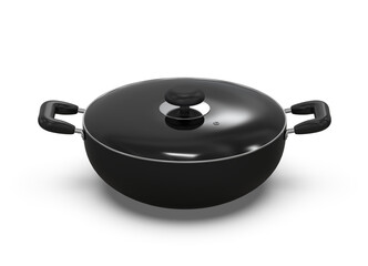 cast iron pan isolated