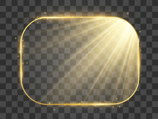 Vector illustration of a gold frame .	

