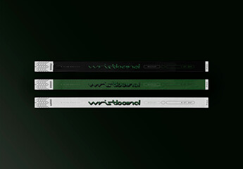 3D Three Event Wristband Mockup