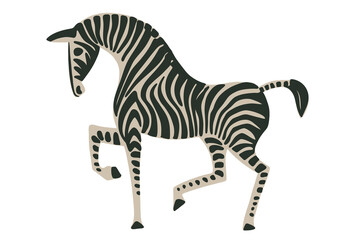 Fototapeta na wymiar Zebra - hand drawn - vector illustration