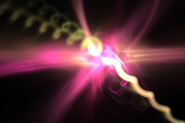 abstract background color trends 2022 , art unique 3D illustration, multicolored fractal design composition banner