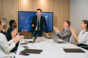 Meeting of Business People for Conference Discussion Corporate Concept and market in the workplace