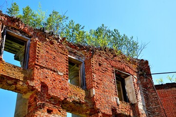 Ruins are the remains of a destroyed building, structure, a group of them, or an entire settlement.