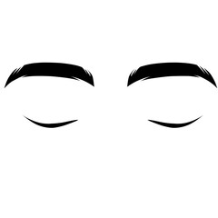 Eyebrow with eyes closed, Sleep eyes, Sleep cute