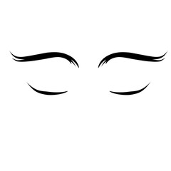 Eyebrow with eyes closed, Sleep eyes, Sleep cute