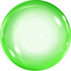 Big green sphere with glares