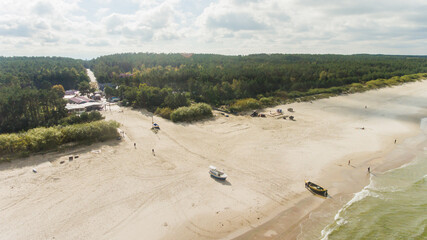 Plaża z drona Jantar