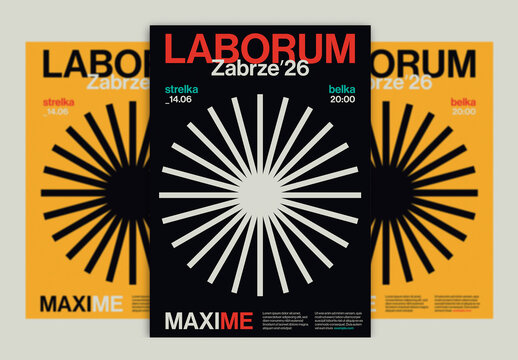Stylish Post-Modern Poster Layout Design