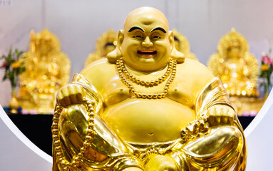 Close up of a Maitreya Buddha