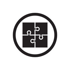Puzzle Icon Vector Illustration in Trendy Flat design