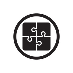 Puzzle Icon Vector Illustration in Trendy Flat design