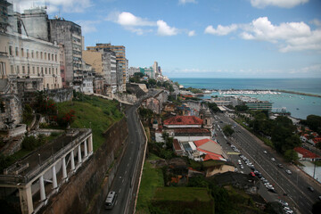 salvador, bahia, brazil - novembro 20, 2022:View from Pelourinho, Historic Center of Salvador city