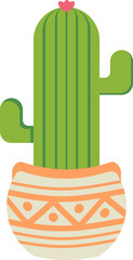 Cute cactus modern style element illustration