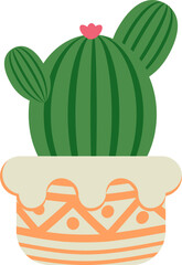 Cute cactus modern style element illustration