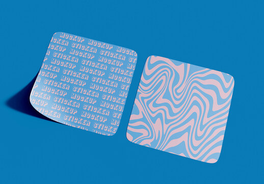 Two Stickers Mockup Two Stickers Mockup