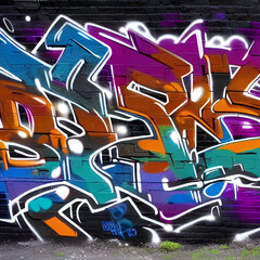 Fototapeta premium Grafitti on a wall outside