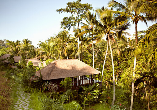 Spa treatment villa at a hotel spa, Ubud, Bali, Indonesia.