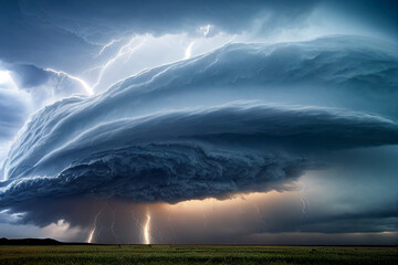 Supercell Thunderstorm Rainstorm Tornado warning Weather Storm Chasing Photography