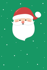 Joyful Santa Claus. Concept of Christmas card template. Vector illustration