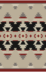 Seamless ethnic tribal geometry, woven carpet, Aztec Bohemian, Southwestern style.
