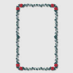 Frame, in the style of an ornament, Vector illustration eps 10, Art.