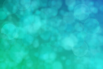 turquoise and blue green  abstract defocused background, circle shape bokeh pattern