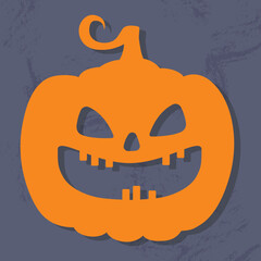 Design of creepy Halloween pumpkin icon. Jack-o-lantern.Vector