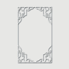 Frame, in the style of an ornament, Vector illustration eps 10, Art.