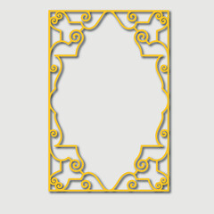 Frame, in the style of an ornament, Vector illustration eps 10, Art.