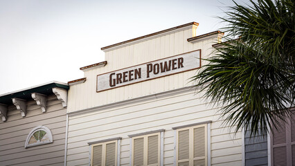 Street Sign to Green Power